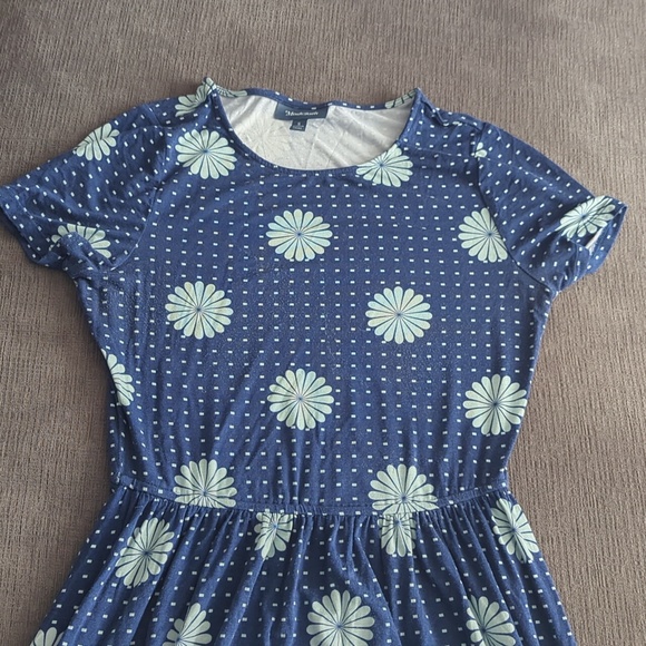 ModCloth Daisy Ensemble Observation Knit Floral Blue Dress Women’s Size S - Picture 2 of 3